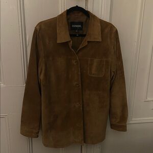 Bernardo Tan Suede Shirt Jacket